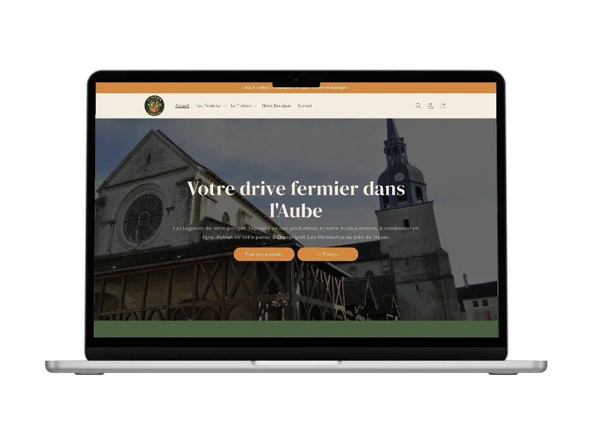 Site web Au Panier Gourmand